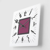 PIXELAT FIRST SERIES LEX by Masanser スクエア壁時計 (傾斜)