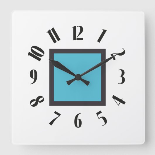 PIXELAT FIRST SERIES LEX by Masanser スクエア壁時計 (正面)