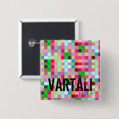 Pixelate Vartaliの正方形ボタン 缶バッジ (正面&裏面)