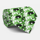 Pixelatedの緑の色合い ネクタイ (ロール)