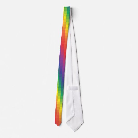 Pixelatedの虹-タイ ネクタイ (裏面)