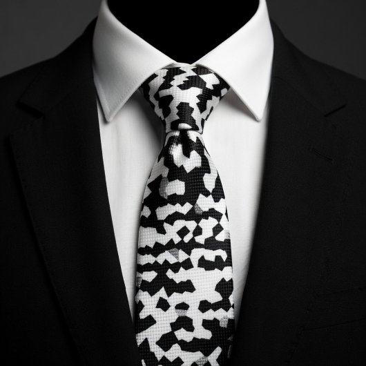 Pixelated Black & White  ネクタイ