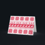 Pixelated Christmas pattern, card シーズンカード<br><div class="desc">Nordic style winter,  seamless,  geometric Christmas background</div>