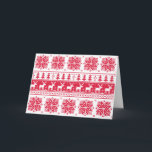 Pixelated Christmas pattern, card シーズンカード<br><div class="desc">Nordic style winter,  seamless,  geometric Christmas background</div>