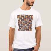 Pixelated Digital Colorful Cats Tシャツ (正面)