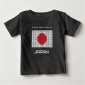 Pixelated flag of Japan ベビーTシャツ (正面)