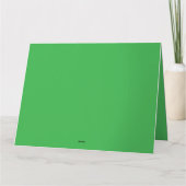 Pixelated Gamer Green Building Folded Thank You  サンキューカード (裏面)