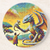 pixelated image of a dragon trainer コースター (正面)