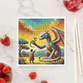 pixelated image of a dragon trainer スタンダードランチョンナプキン (インサイチュ)
