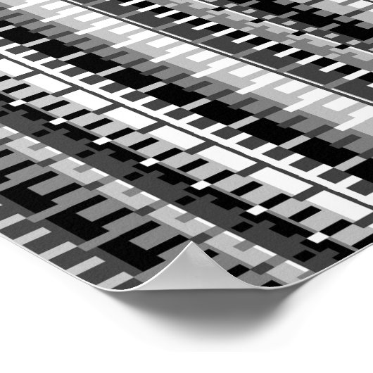 Pixelated Mathematical Pattern  ポスター (角)