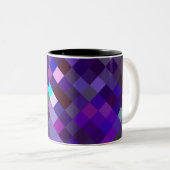 Pixelated Pattern - Purple ツートーンマグカップ (正面右)