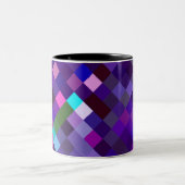 Pixelated Pattern - Purple ツートーンマグカップ (中央)