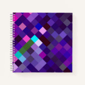 Pixelated Pattern - Purple ノートブック (正面)