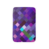 Pixelated Pattern - Purple バスマット (正面縦)