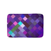 Pixelated Pattern - Purple バスマット (正面)