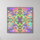 Pixelated Patterned Beyond Colors Of The Rainbow キャンバスプリント (正面)