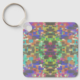 Pixelated Patterned Beyond Colors Of The Rainbow キーホルダー