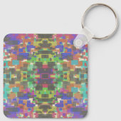 Pixelated Patterned Beyond Colors Of The Rainbow キーホルダー (裏面)