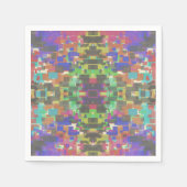 Pixelated Patterned Beyond Colors Of The Rainbow  スタンダードカクテルナプキン (正面)