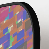 Pixelated Patterned Beyond Colors Of The Rainbow ピックルボールラケット (左詳細)