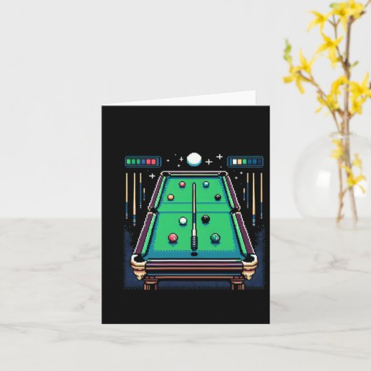 Pixelated Pot 8-bit Billiards  カード (黄色い花)