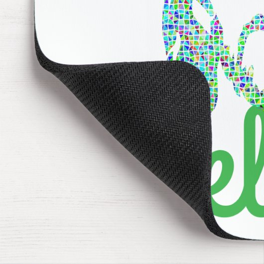 Pixeled Image of Jesus Desktop Computer Mousepad マウスパッド (コーナー)