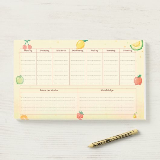 Pixelfrüchte Wochenplaner ポストイット (デスク)