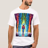 Pixeliated Rain of Solace - Digital Artレトロ Tシャツ (正面)