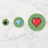 Pixelsアーケードゲームレベルアップ子供の誕生日 コンフェッティ (裏面)