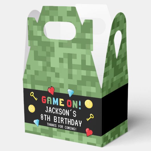 Pixelsアーケードゲームレベルアップ子供の誕生日 フェイバーボックス (オープン)