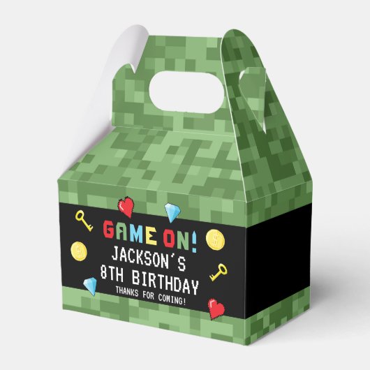 Pixelsアーケードゲームレベルアップ子供の誕生日 フェイバーボックス (正面サイド)