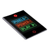 Pixels Power Play Gamer Notebook – Level Up! ノートブック (右側)