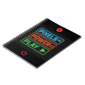 Pixels Power Play Gamer Notebook – Level Up! ノートブック (左側)
