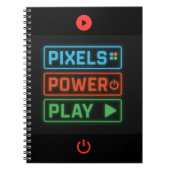 Pixels Power Play Gamer Notebook – Level Up! ノートブック (正面)