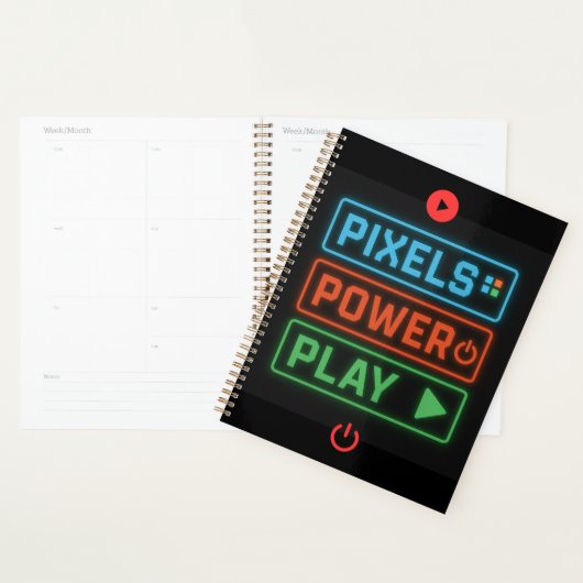 Pixels Power Play Gamer Planner – Game On! プランナー手帳 (ディスプレー)