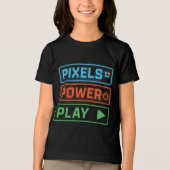 Pixels Power Play T-Shirt – Kids’ Gaming Tee トライブレンドＴシャツ (正面)