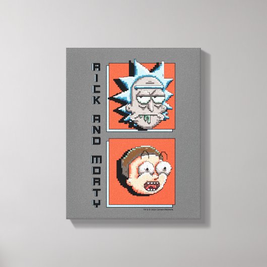 Pixelverse RickとMortyパネルグラフィック キャンバスプリント (正面)