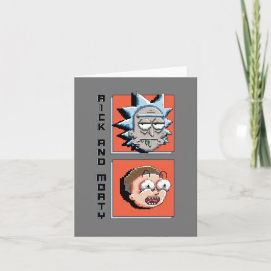 Pixelverse RickとMortyパネルグラフィック ノートカード (正面)