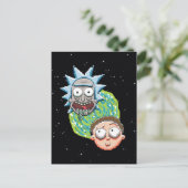 Pixelverse RickとMorty Portalのグラフィック インビテーションポストカード (スタンド正面)