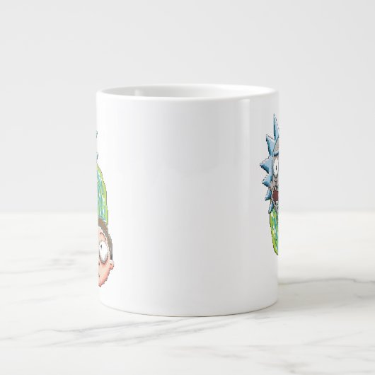 Pixelverse RickとMorty Portalのグラフィック ジャンボコーヒーマグカップ (正面)