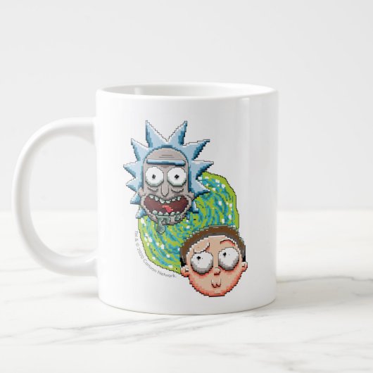 Pixelverse RickとMorty Portalのグラフィック ジャンボコーヒーマグカップ (左)