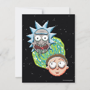 Pixelverse RickとMorty Portalのグラフィック ノートカード