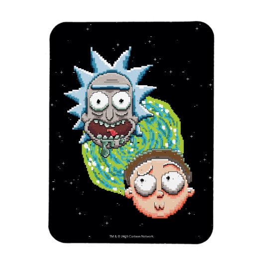 Pixelverse RickとMorty Portalのグラフィック マグネット (縦)