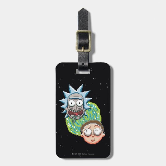 Pixelverse RickとMorty Portalのグラフィック ラゲッジタグ (正面縦)