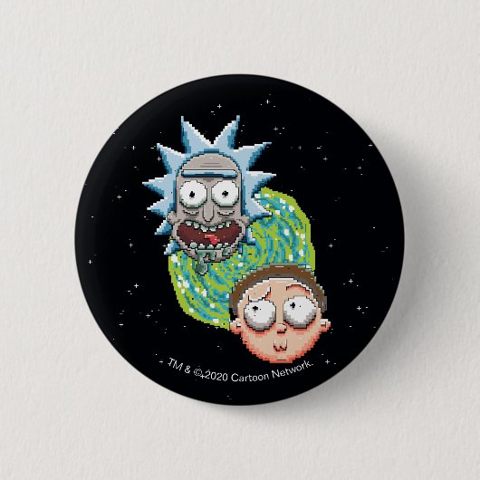 Pixelverse RickとMorty Portalのグラフィック 缶バッジ (正面)