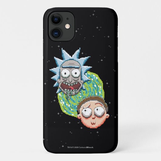 Pixelverse RickとMorty Portalのグラフィック Case-Mate iPhoneケース (裏面)