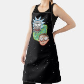 Pixelverse RickとMorty Portalグラフィック エプロン (インサイチュ)