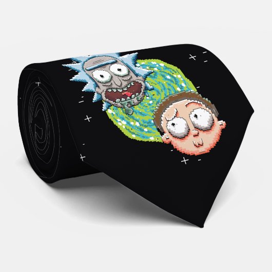 Pixelverse RickとMorty Portalグラフィック ネクタイ (ロール)