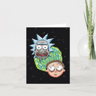 Pixelverse RickとMorty Portalグラフィック ノートカード