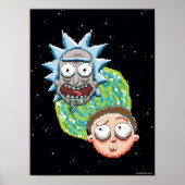Pixelverse Rick and Morty Portal Graphic ポスター (正面)